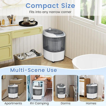 Portable Washing Machine, Mini Washer and Dryer Combo w/ 5.5lbs Washing Capacity, Spin Cycle Basket