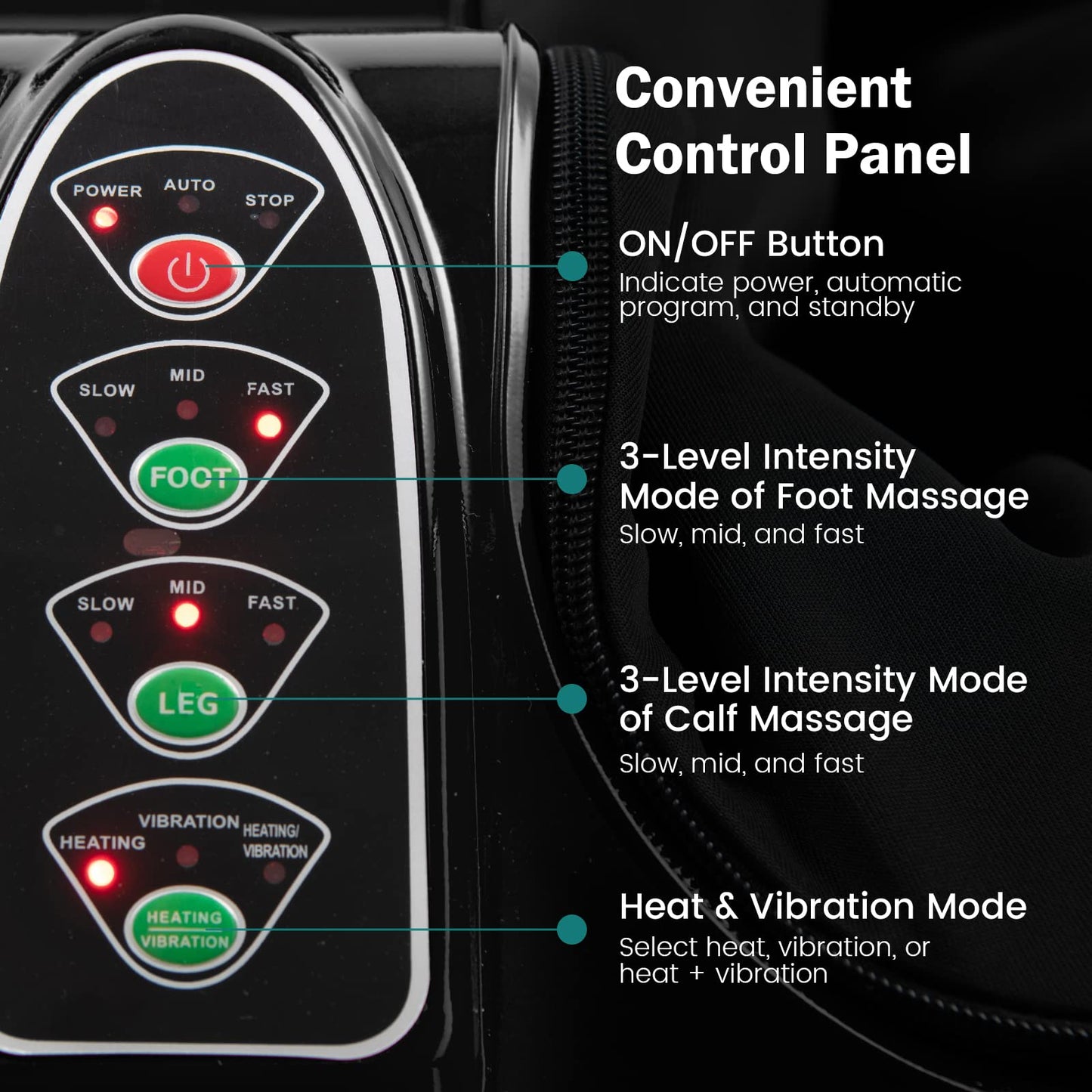ARLIME Foot Calf Massager Machine with Shiatsu Kneading Rolling Vibration Heating Massager