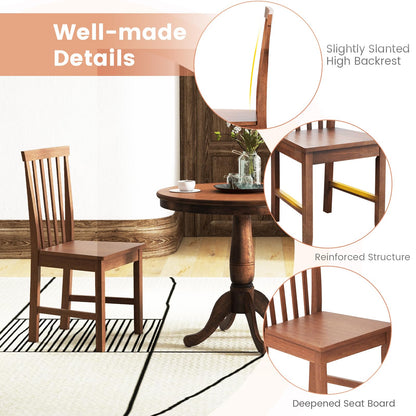 Armless Wooden Chairs with High Back for Kitchen