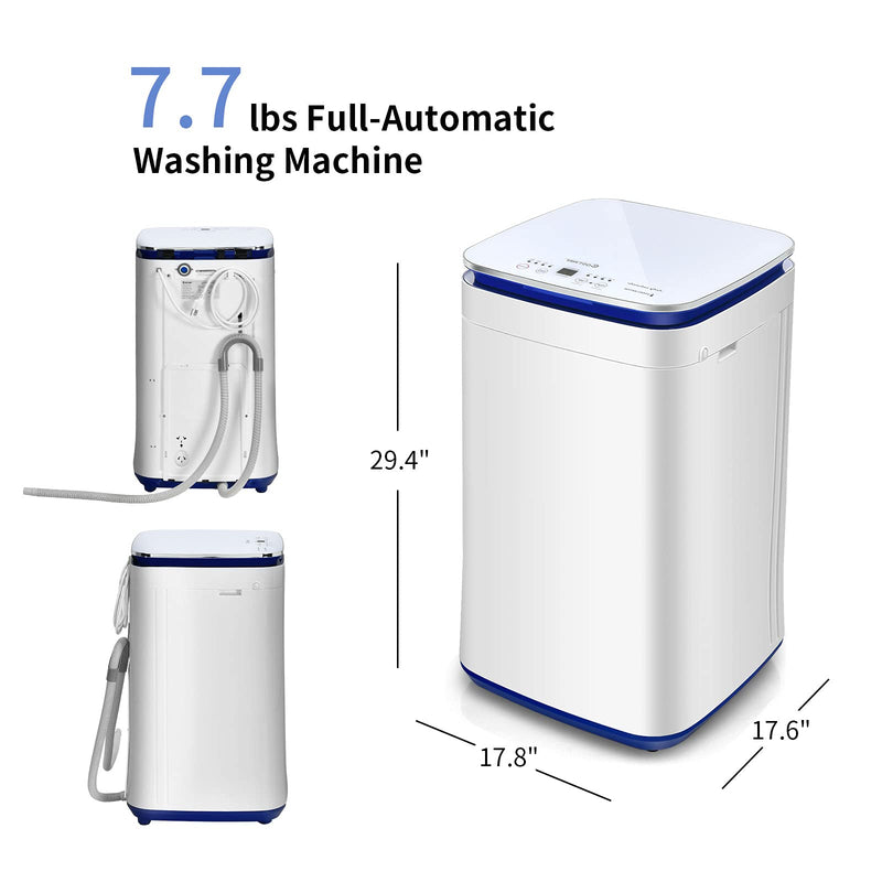 7.7Lbs Capacity Full Automatic Washing Machine with 24 Hours Delay