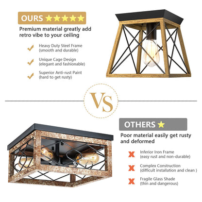 ARLIME Rustic Farmhouse Ceiling Light