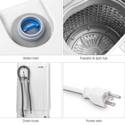 Full-Automatic Washing Machine, 1.34 Cu.ft , Portable Compact - Arlime