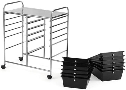 12-Drawer Rolling Storage Cart 12 Drawer Organizer Trolley