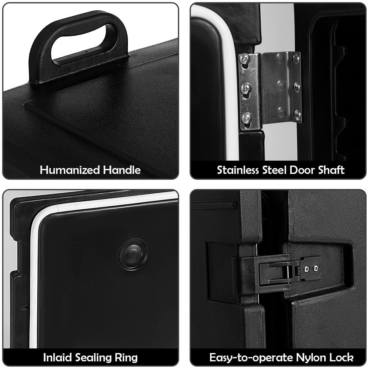 ARLIME Insulated Food Pan Carrier, End-Loading Insulated for 5 Full-Size Pans