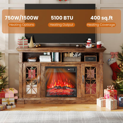 Electric Fireplace Insert 18 inch Wide with Remote Control