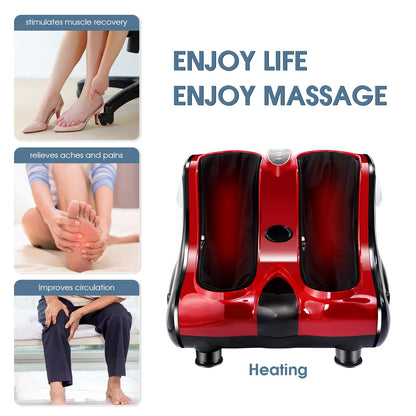 ARLIME Foot Calf Massager Machine with Shiatsu Kneading Rolling Vibration Heating Massager