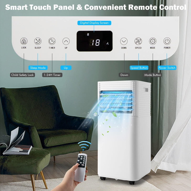 Portable Air Conditioners 10000 BTU, AC Cooling Uint with Dehumidifier, Remote Control
