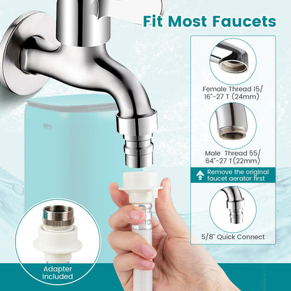 7.7 Lbs Portable Washing Machine, 0.78 Cu.ft Full Automatic Laundry Machine with 10 Preset Programs