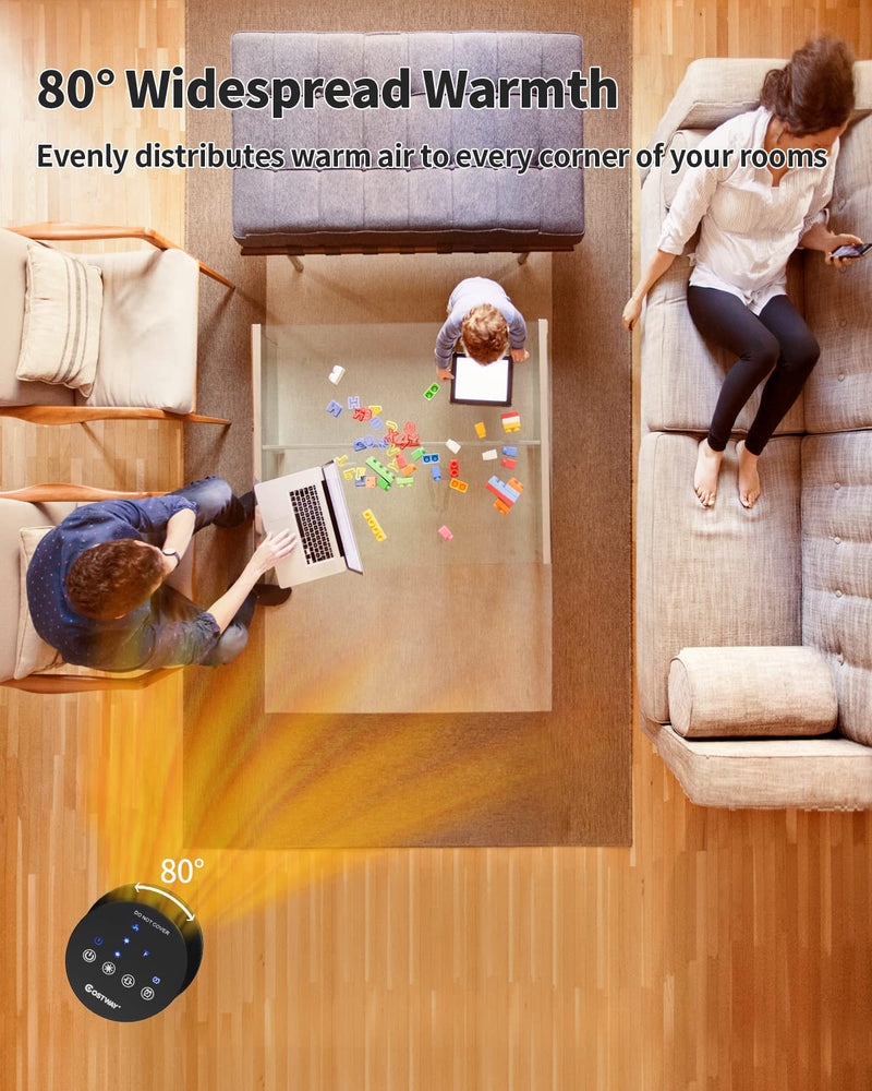 Space Heater for Indoor Use, Tower Room Heater with Remote Control