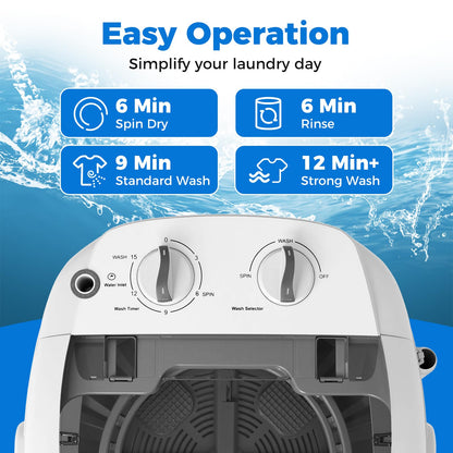 Mini Portable Washing Machine for Apartment Dorms RV Home