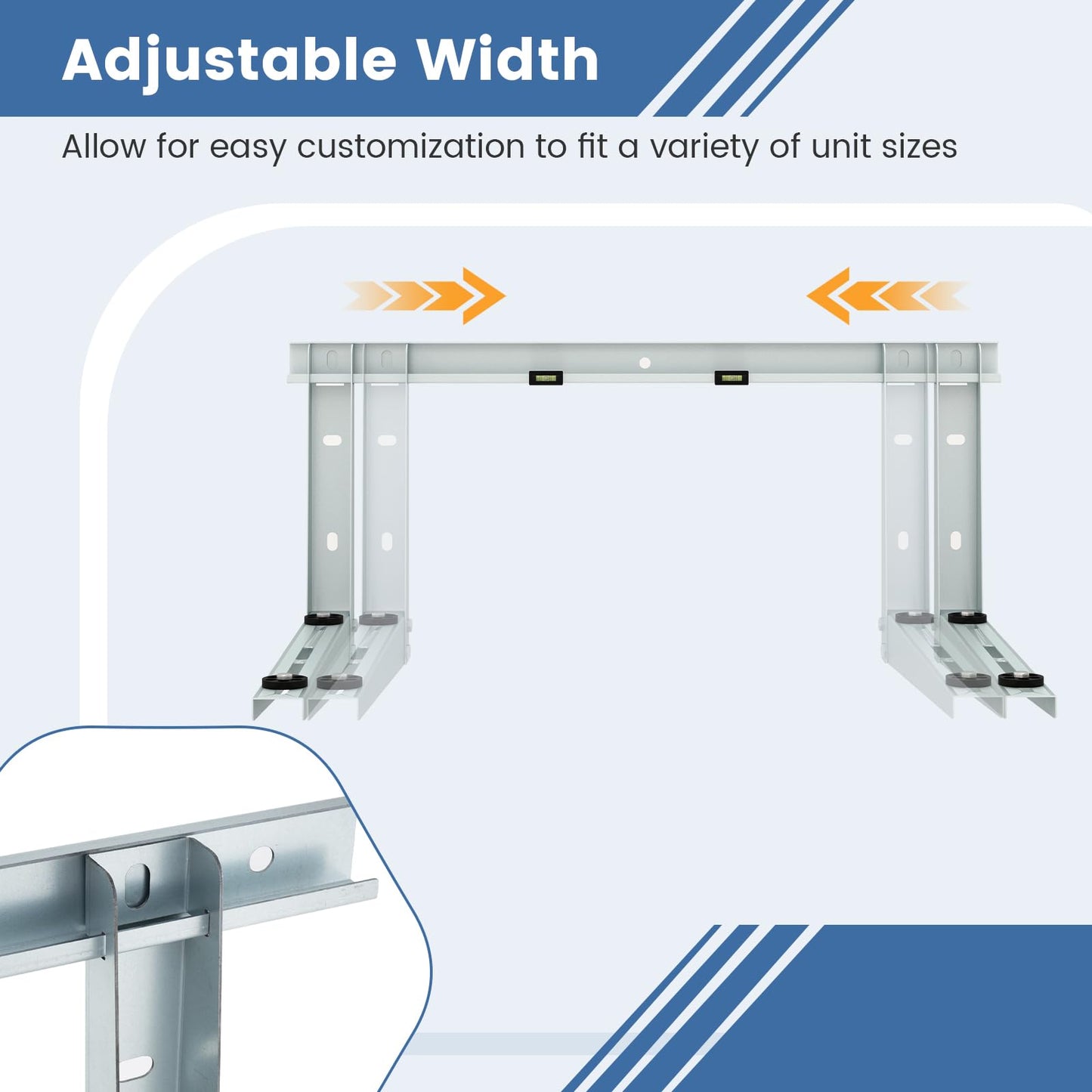 ARLIME Mini Split Wall Mounting Bracket for 6000-24000 BTU Universal Ductless Air Conditioners AC and Heat Pump Systems