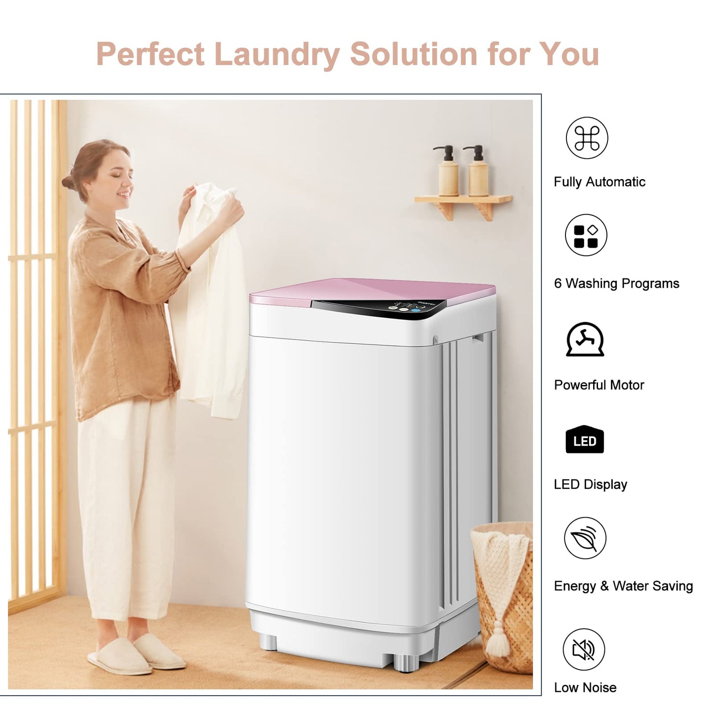 Washing Machine Portable Washer with 7.7 Lbs Weight Capacity Washer and Dryer