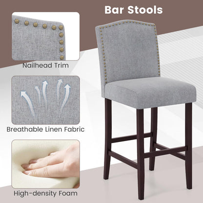 Bar Stools Set of 2/4 Bar Height Dining Side Barstools