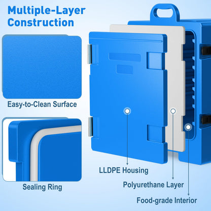 ARLIME Insulated Food Pan Carrier, End-Loading Insulated for 5 Full-Size Pans