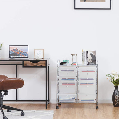 12-Drawer Rolling Storage Cart 12 Drawer Organizer Trolley