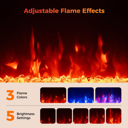 18 Inches Electric Fireplace 5,000 BTU Fireplace Insert w/Remote Control