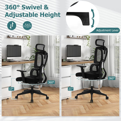 Ergonomic Mesh Office Chair High Back Computer Desk Chair with Adjustable Lumbar Support