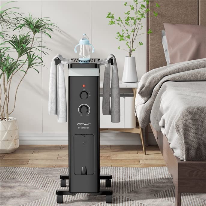 ARLIME Oil Filled Radiator Heater, 1500W Radiator Heater with Thermostat