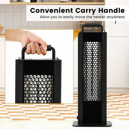 Outdoor Patio Heater, 1200W Freestanding Double-Sided Electric Infrared Heater w/Tip-Over Protection