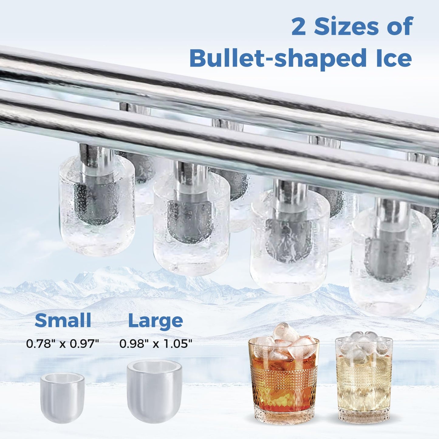 Countertop Ice Maker with Self-Cleaning 9 Ice Cubes Ready in 6-13 Mins