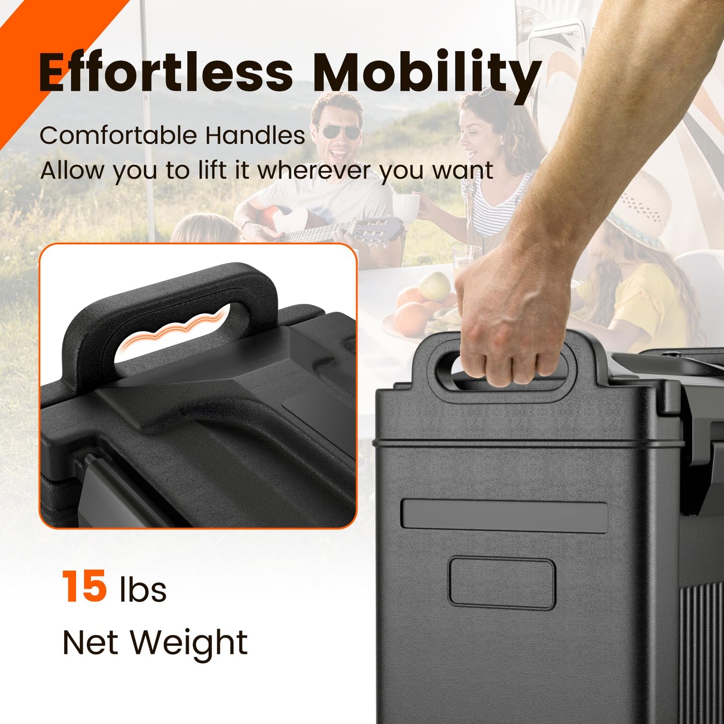 ARLIME Insulated Beverage Dispenser with Handles, 5 Gallon Food-Grade Hot and Cold Beverage Server