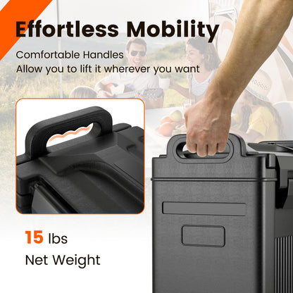 ARLIME Insulated Beverage Dispenser with Handles, 5 Gallon Food-Grade Hot and Cold Beverage Server