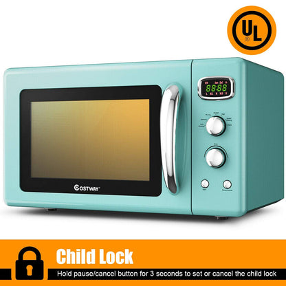 Retro Countertop Microwave Oven, 0.9Cu.ft, 900W Microwave Oven, with 5 Micro Power