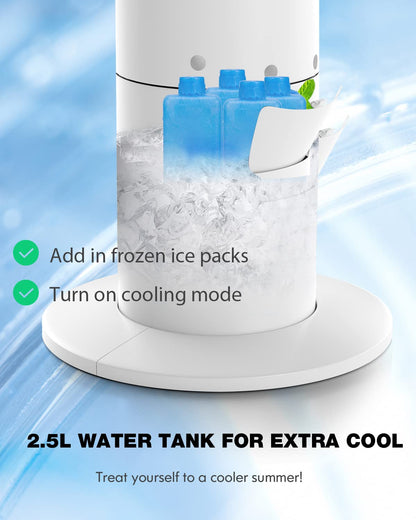 ARLIME Portable Air Conditioner, Evaporative Tower Cooling Fan with Remote