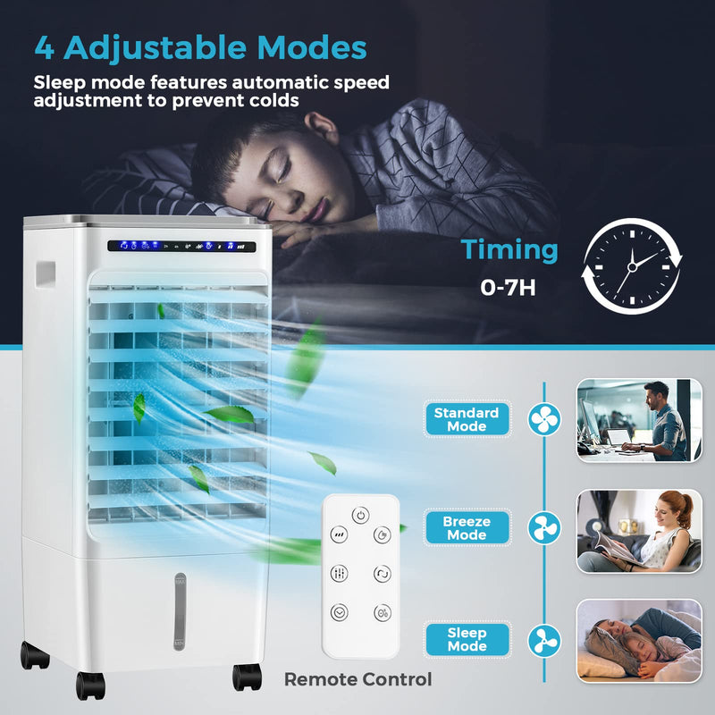 ARLIME 3-IN-1 Evaporative Coolers, Portable Swamp Cooler with Remote for Room/Office