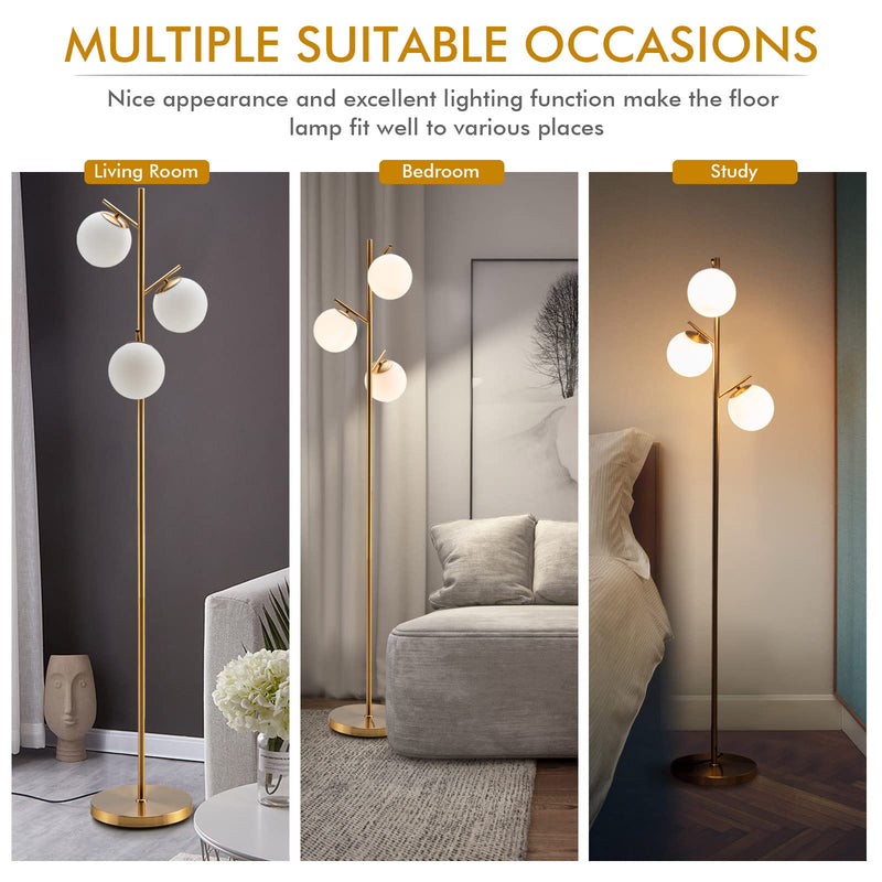 ARLIME 3-Globe Floor Lamp