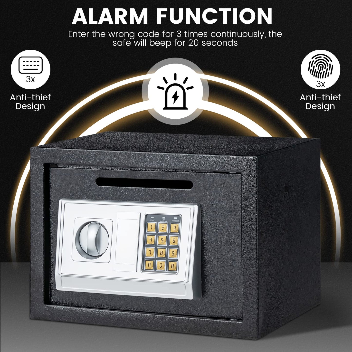 14-inch Electronic Depository Safe Box with Drop Slot