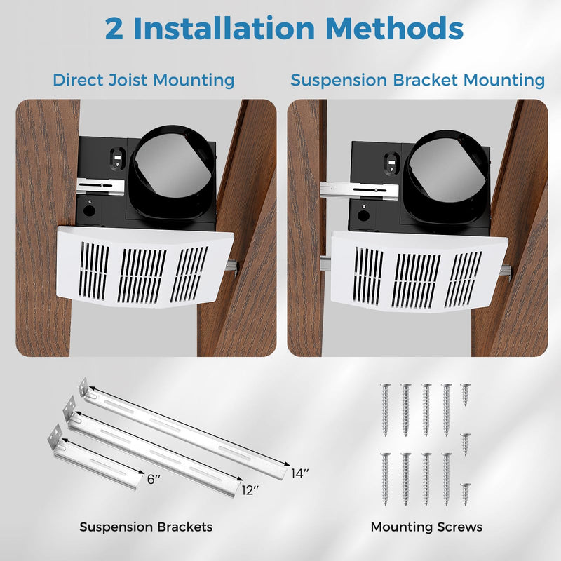 ARLIME 200 CFM Bathroom Exhaust Fan Ceiling Mount Exhaust Ventilation Fan
