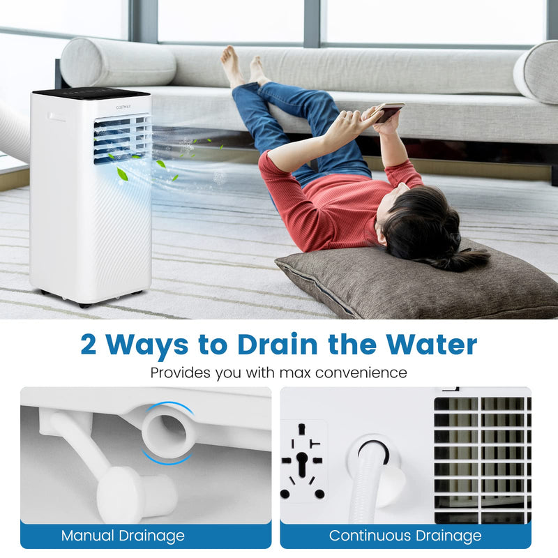 Portable Air Conditioner, 10000 BTU AC Unit with Cool, Fan, Dehumidifier & Sleep Mode for Rooms up to 350 Sq.Ft