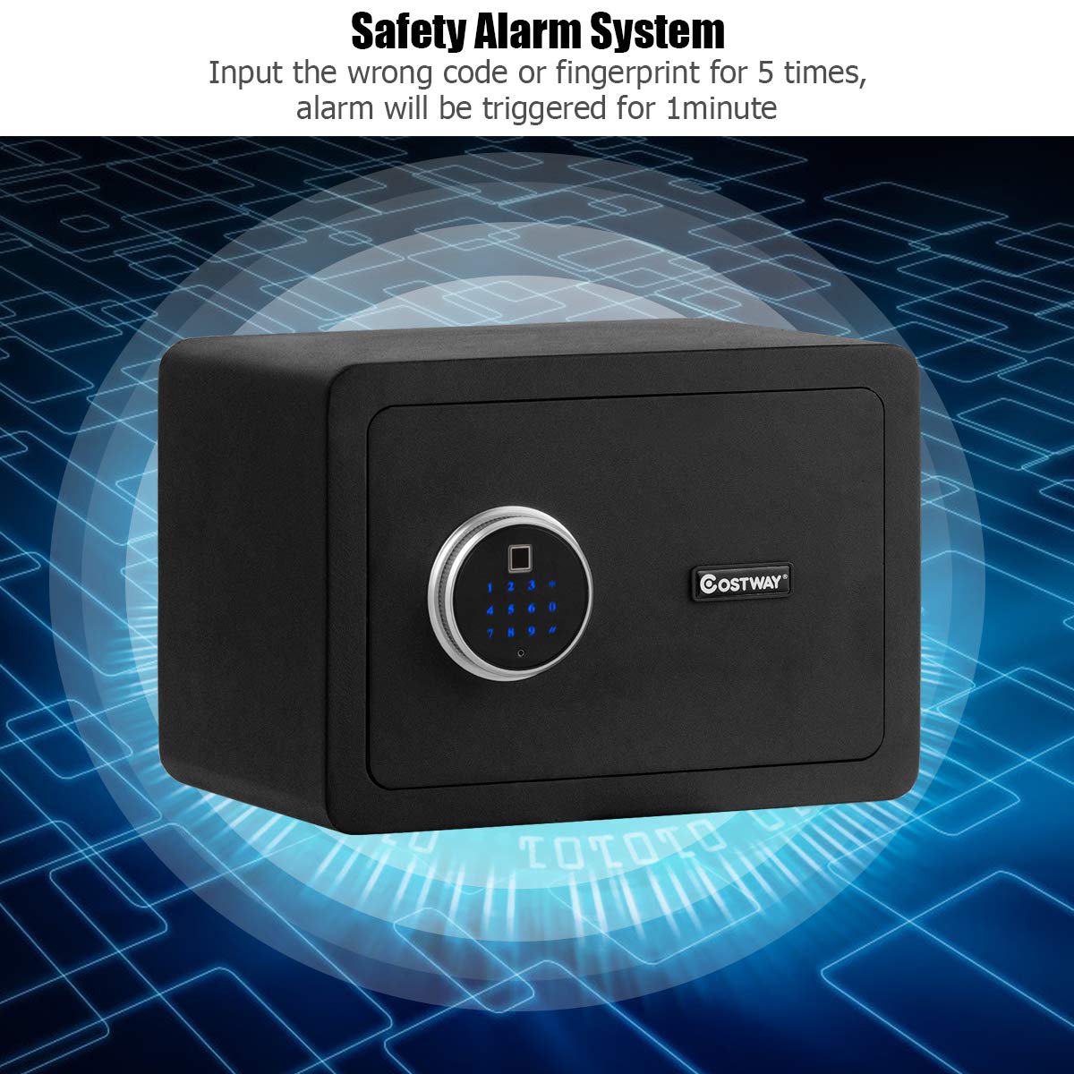 0.5 Cubic Feet Fingerprint Safe Security Lock Box