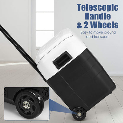 42 Quarts AC/DC Compressor Freezer Cooler with Telescopic Handle