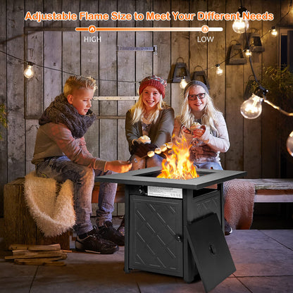 28 Inches Outdoor Propane Fire Pit Table for Patio