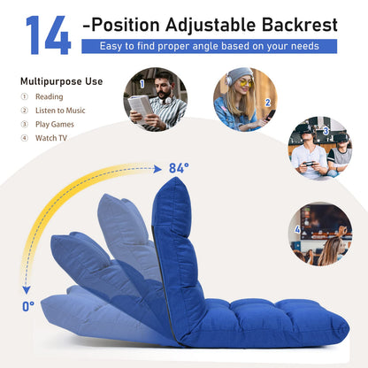 Floor Chair Folding Gaming Chair with Back Support