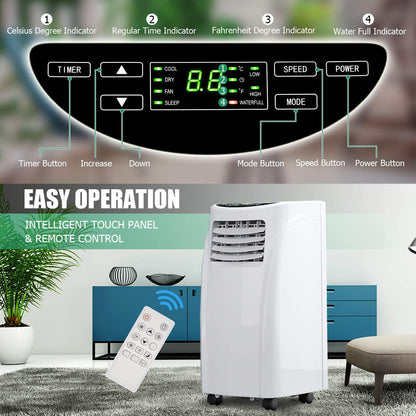 ARLIME Portable Air Conditioner 8000 BTU, 3-in-1 AC Units for Rooms with Fan & Dehumidifier