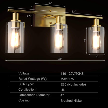 ARLIME 3-Light Bathroom Vanity Light Fixtures