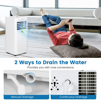 Portable Air Conditioner, 10000 BTU AC Unit with Cool, Fan, Dehumidifier & Sleep Mode for Rooms up to 350 Sq.Ft (White)