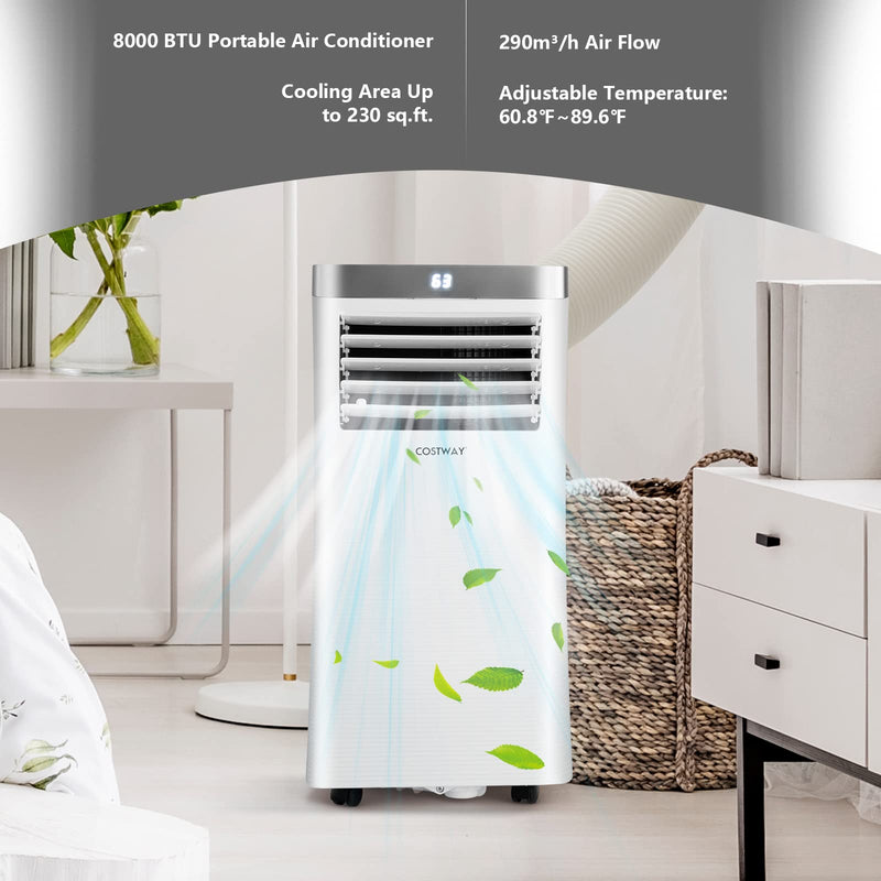 Portable Air Conditioners, ARLIME 8000 BTU 3-in-1 AC Unit with Fan & Dehumidifier