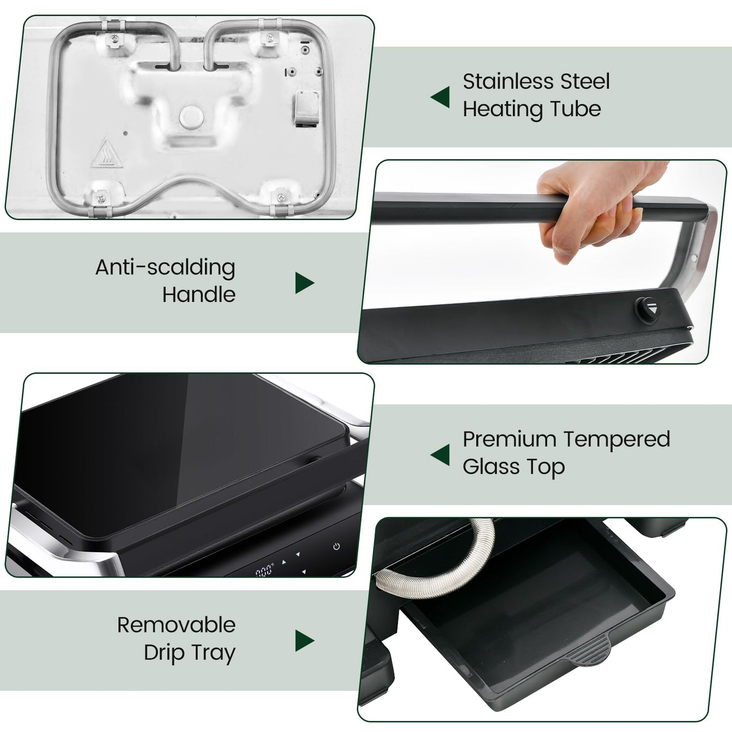 ARLIME 3 in 1 Panini Grill Press Sandwich Maker