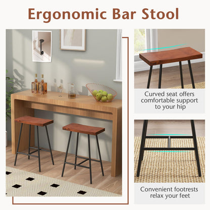 24 inch Backless Counter Height Saddle Stools with Footrest