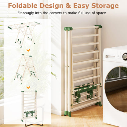 Foldable 2-Level Clothes Drying Rack for Indoor & Outdoor ( 64"L x 22”W x 39"-62"H )