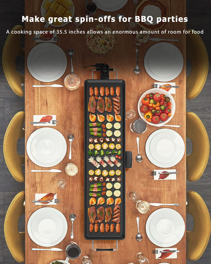 35" Teppanyaki Grill Extra Large Table Top Griddle - Arlime