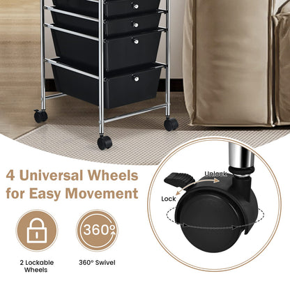 6-Drawer Rolling Storage Cart Multifunctional Art Craft Tools Organizer on Wheels