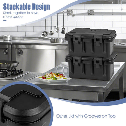 Insulated Food Pan Carrier 31 Qt Catering Hot Box w/ 3 Food-Grade Pans