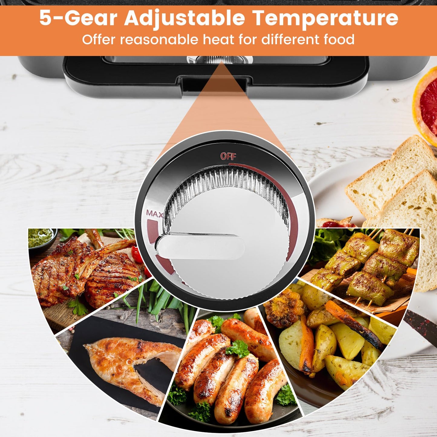 3 in 1 Sandwich Maker w/Removable Non-Stick Plates