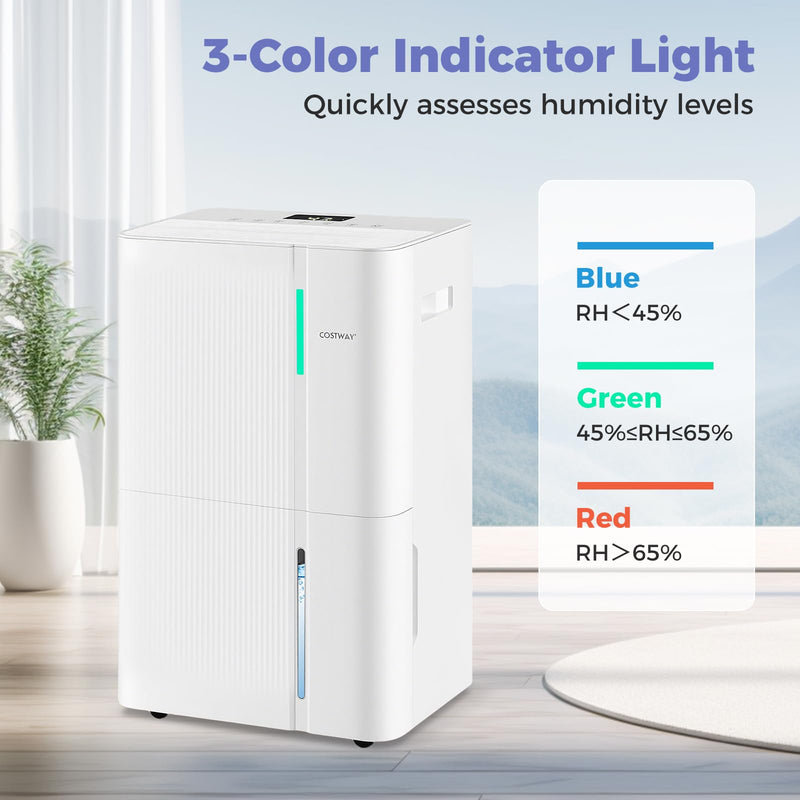 96 Pints Dehumidifier for Basement with 24H Timer
