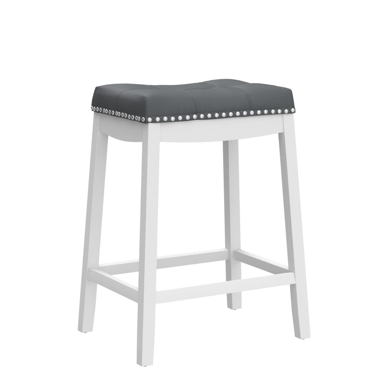 Bar Stools Set of 2/4 24-Inch Height Backless Counter Stool